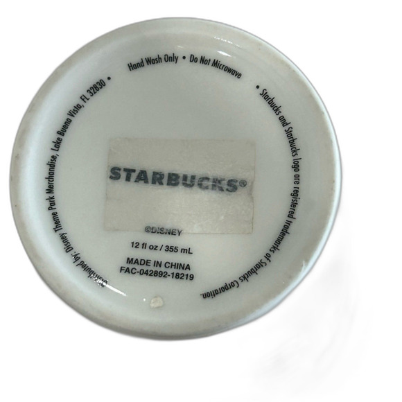 Disney Parks Magic Kingdom Starbucks 12oz. Ceramic Travel Mug / Tumbler with Lid - Picture 5 of 8